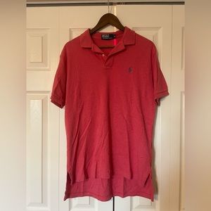 Men’s salmon colored polo by Ralph Lauren